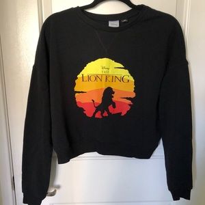 NEVER WORN Disney Lion King Black Crop Top Sweater